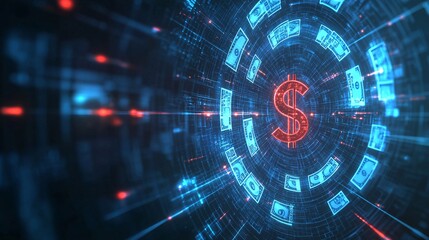 Target with Money Symbols Emphasizing Strategic Investment Goals