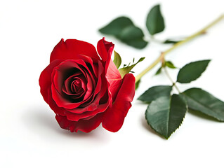 Rose decoration on white background