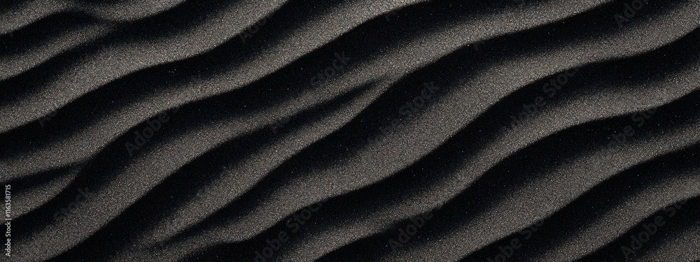 Aufkleber dark sand dune texture with wavy patterns.