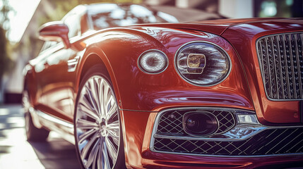 A close-up of the car's bumper