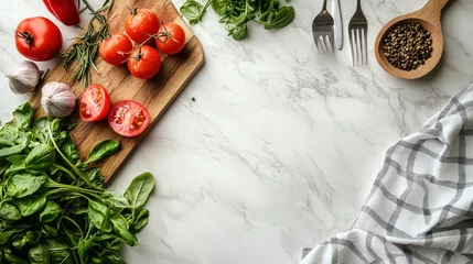 Fresh Ingredients Ready For A Delicious Meal Preparation © isend