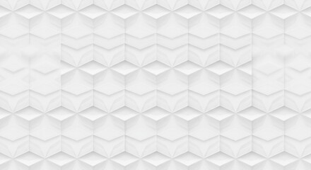 Fototapeta premium Abstract white geometric pattern design.