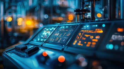 Naklejka premium Futuristic Industrial Control Panel Interface