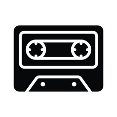 Fototapeta premium Cassette tape for traditional audio and media communication