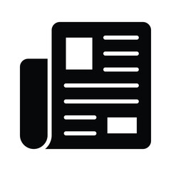 Newspaper icon representing news, updates, and printed communication