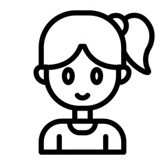 girl line icon