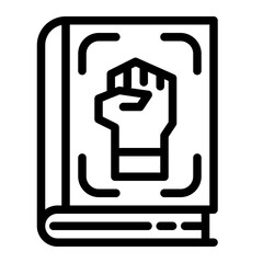 fantasy book fighter line icon