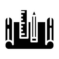 architecture solid icon