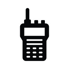 Two way radio communication, icon of walkie talkie in modern style