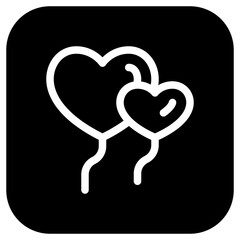 Editable hearts balloon vector icon. Wedding, valentine, love, celebration. Part of a big icon set family. Perfect for web and app interfaces, presentations, infographics, etc