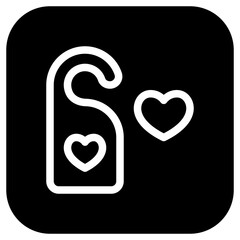 Editable hotel doorhanger vector icon. Wedding, valentine, love, celebration. Part of a big icon set family. Perfect for web and app interfaces, presentations, infographics, etc