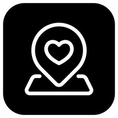 Editable wedding location vector icon. Wedding, valentine, love, celebration. Part of a big icon set family. Perfect for web and app interfaces, presentations, infographics, etc