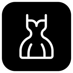 Editable wedding dress vector icon. Wedding, valentine, love, celebration. Part of a big icon set family. Perfect for web and app interfaces, presentations, infographics, etc