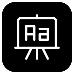 Editable writing board, chalkboard, language, alphabet vector icon. School, education, classroom. Part of a big icon set family. Perfect for web and app interfaces, presentations, infographics, etc