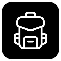 Editable backpack, bag, rucksack vector icon. . School, travel, hiking, backpacking. Part of a big icon set family. Perfect for web and app interfaces, presentations, infographics, etc