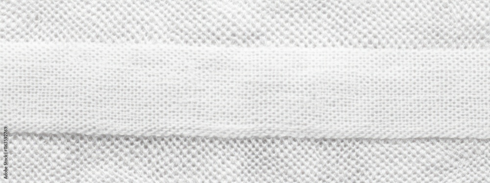 Poster close-up of white fabric texture with a seam.