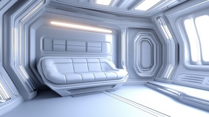 Modern Office Design with Bright Lighting and Clean Lines