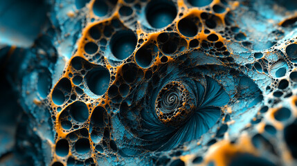 Intricate spiral patterns reveal the beauty of abstract fractal design in vibrant colors