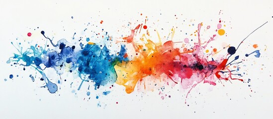 Fototapeta premium Abstract colorful paint splatter art.