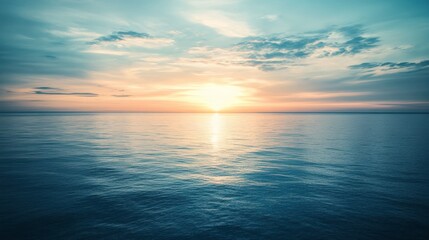 Obraz premium Serene Horizon at Dusk with Soft Lighting Effects