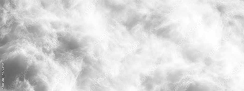 Poster monochrome cloudscape, abstract texture of fluffy white and gray clouds.