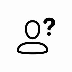 Unknown user question profile icon vector sign
