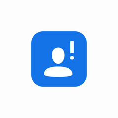 User notification alert warning icon vector sign
