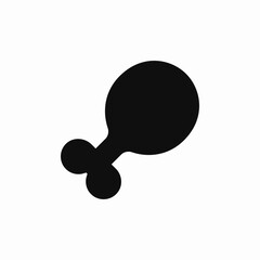 Chicken drumstick food cooking meal icon vector sign