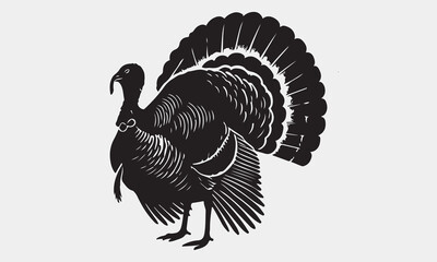 turkey  Silhouette   art vector illustration 