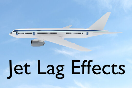 Jet Lag Effects concept