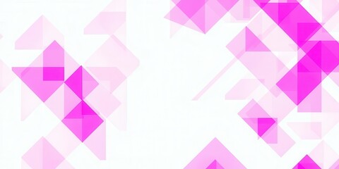 Abstract Pink and White Geometric Shapes Background Design