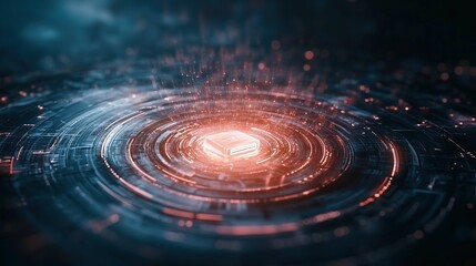 Obraz premium Cybersecurity Protection, digital shield and lock on an advanced interface, emphasizing security and technology integration, safeguarding data integrity