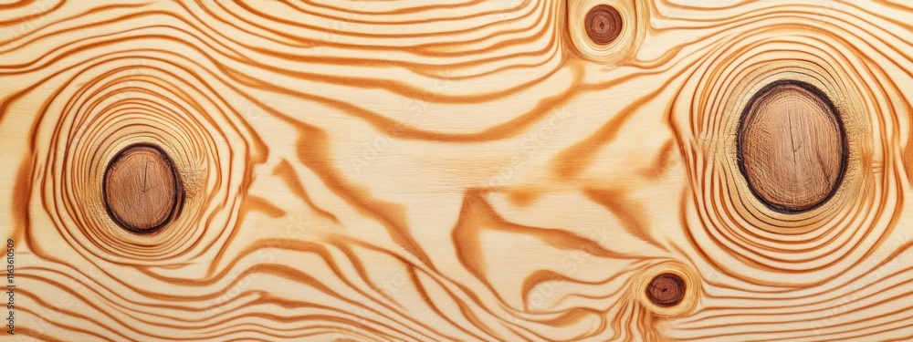 Poster close-up of light wood texture with knots and grain patterns.