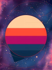 Abstract illustration of overlapping circles in a vintage background