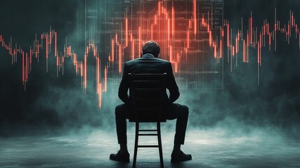 Market Meltdown, a chaotic scene of digital trading platforms failing, tickers malfunctioning, traders in panic, financial turmoil unfolding