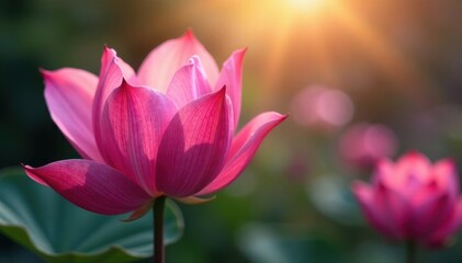 Obraz premium Delicate pink petals unfolding in morning dew, gardens, floral