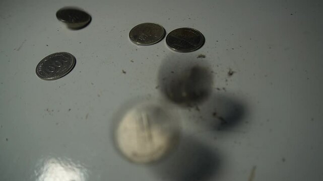 coin currency falling