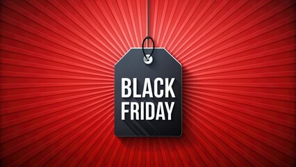 A vibrant red background with radiating lines