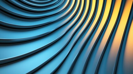 Obraz premium Brushed abstract background concept. Abstract waves in blue and orange tones create a dynamic visual flow effect.