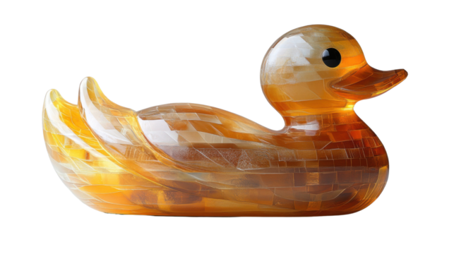 toy duck on white background