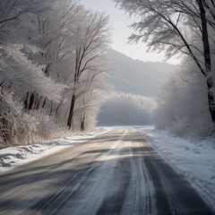 Fototapeta premium road in the fog