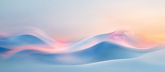 Obraz premium Abstract pastel landscape with soft, flowing lines.