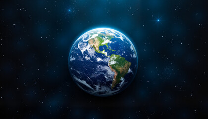 Obraz premium Earth in space against a starry background