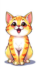 Obraz premium charming and energetic cute cat