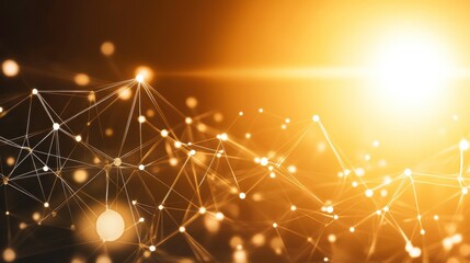 Bright Abstract 3D Background with Light and Lines