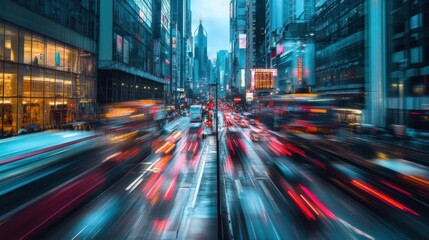 Fototapeta premium The hustle and bustle of city life can be both exciting and exhausting.