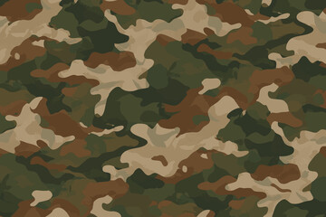 Fototapeta premium Textiles for apparel and wallpaper. Camouflage pattern. Repeat use available.