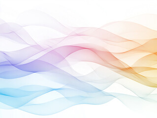 Abstract colorful wavy lines and figures