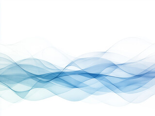 Obraz premium Abstract curved line illustration in blue shades