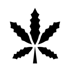 marijuana leave solid icon